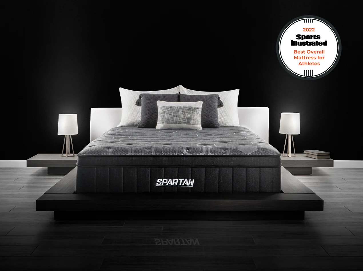 Spartan Mattress designed for Athletes in a bedroom setting
