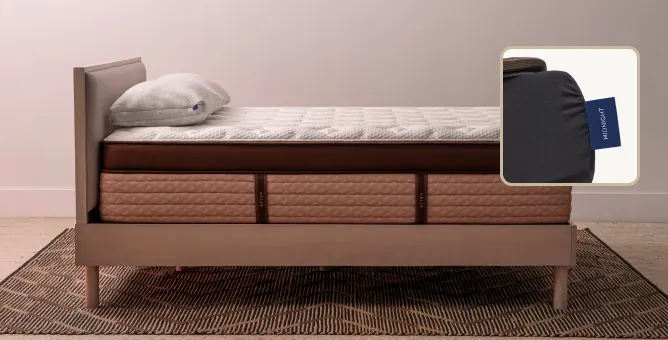 Helix Elite Midnight mattress in a bedroom setting