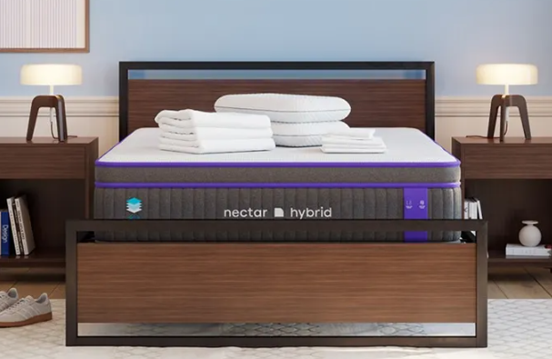 Nectar Premier Hybrid mattress in a bedroom setting