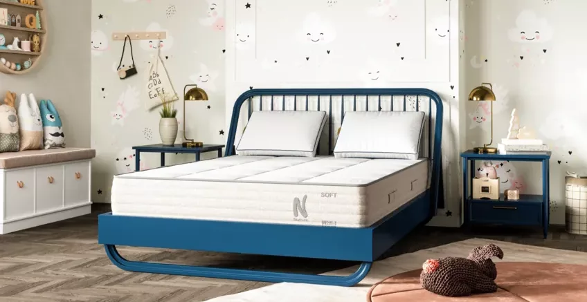 Nolah Nurture kids mattress in a bedroom setting