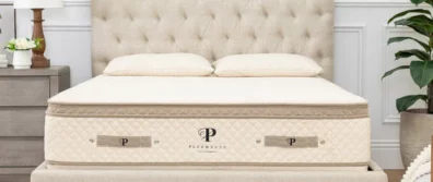 PlushBeds Luxury Bliss Hybrid Mattress in a bedroom